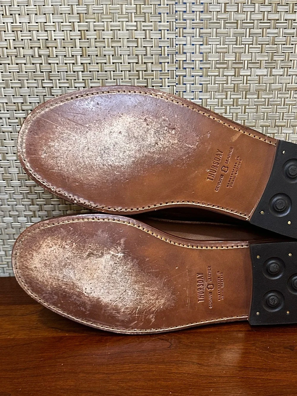 Thursday Boot Co. Handsewn Boat Shoes Loafers Brown Full-Grain Leather 10.5